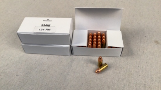 (150) 124gr 9mm Luger Reloaded Ammo