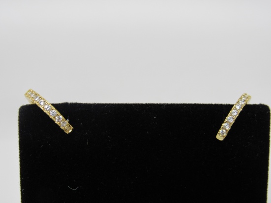 White Topaz Hoop Earrings