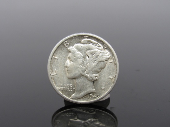 1945 US Silver Mercury Dime