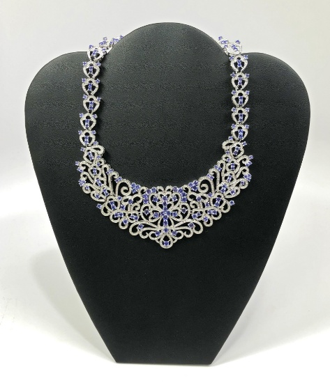 23.54 cts Diamond / Tanzanite Necklace *Appraisal*