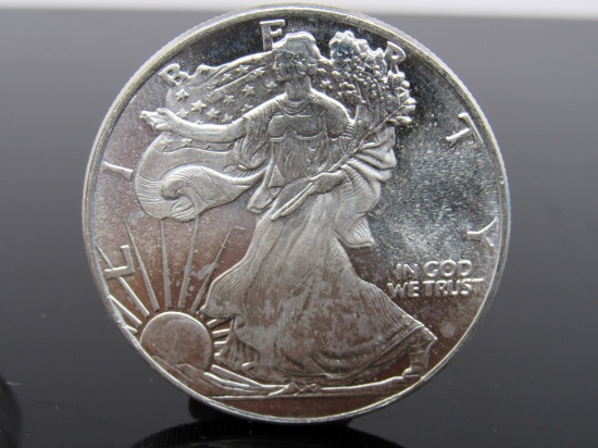 Silver Liberty Dollar Round