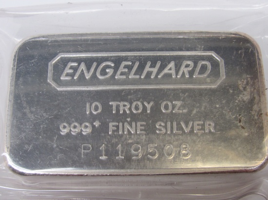 10 Troy Ounce Engelhard Silver Bar