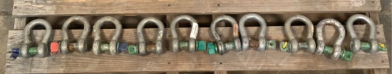 (10) 4-3/4 Ton Shackles