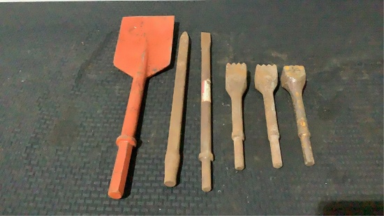 (6) Assorted Jackhammer Bits