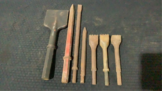 (7) Assorted Jackhammer Bits