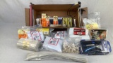 Box of assorted gun cleaning accessories