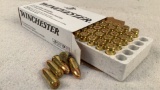 (50) Winchester 124gr 9mm NATO ammunition
