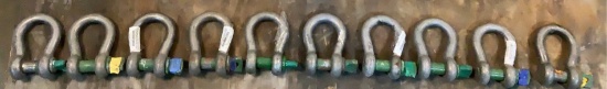 (10) 4 3/4 Ton Shackles