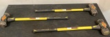 (3) Structon 25 lb Sledge Hammers