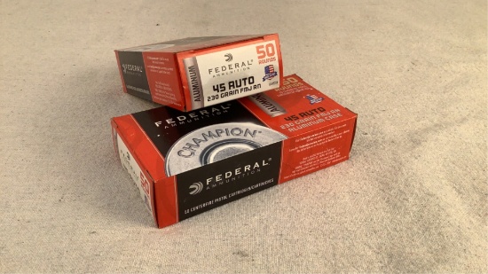 (2 times the bid)Federal 230gr 45 ACP FMJ Aluminum