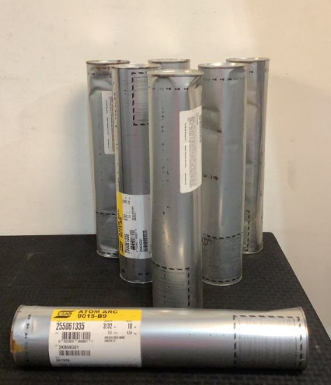 (7) ESAB 10 lb Cans of Welding Rods