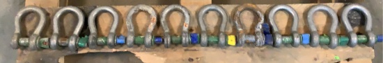 (10) 4 3/4 Ton Shackles