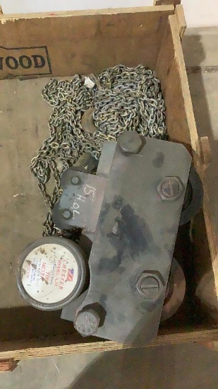 Chester 5 Ton Chain Hoist With Trolley