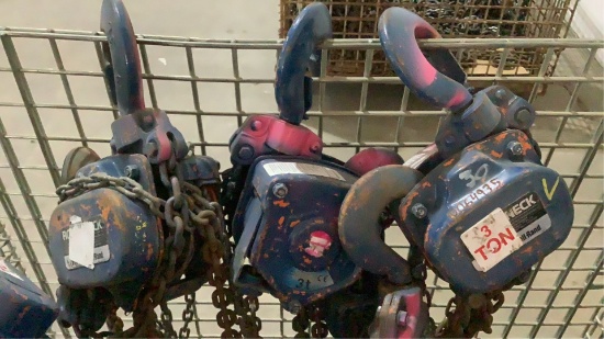 (3) Ingersoll-Rand 3 Ton Chain Hoists