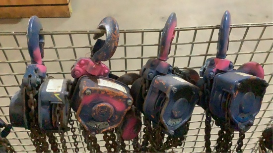 (4) Ingersoll-Rand 3 Ton Chain Hoists