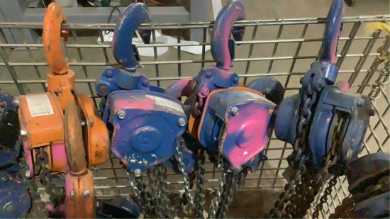 (4) Ingersoll-Rand 3 Ton Chain Hoists