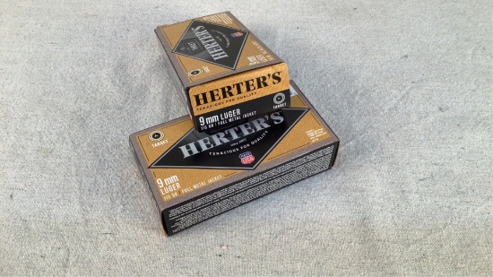 (2 times the bid)Herters 115gr 9mm Luger FMJ Ammo