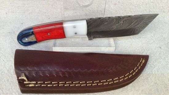 Custom Hand Made Damascus Steel Knife 4" Blade