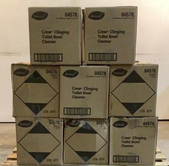 (96) Diversey 1 Qt Bottles of Toilet Bowl Cleaner