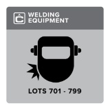 Welding Equipment and Supply - Lots 701-799