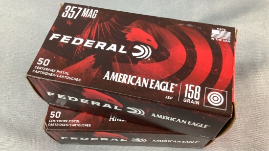 (2x) 50 Rnds Federal 357 Magnum Ammo