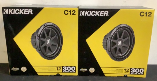 (2) Kicker 12" Subwoofers C12