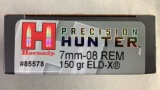20 Rnds 7mm-08 Hornady Precision Hunter