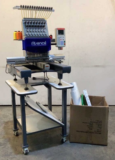 2018 Avance Commercial Embroidery Machine w/Rollin