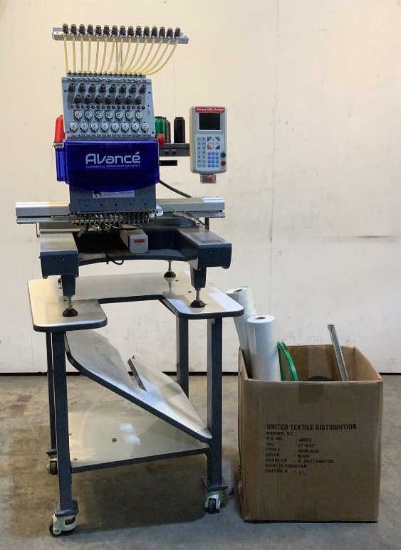 2018 Avance Commercial Embroidery Machine w/Rollin