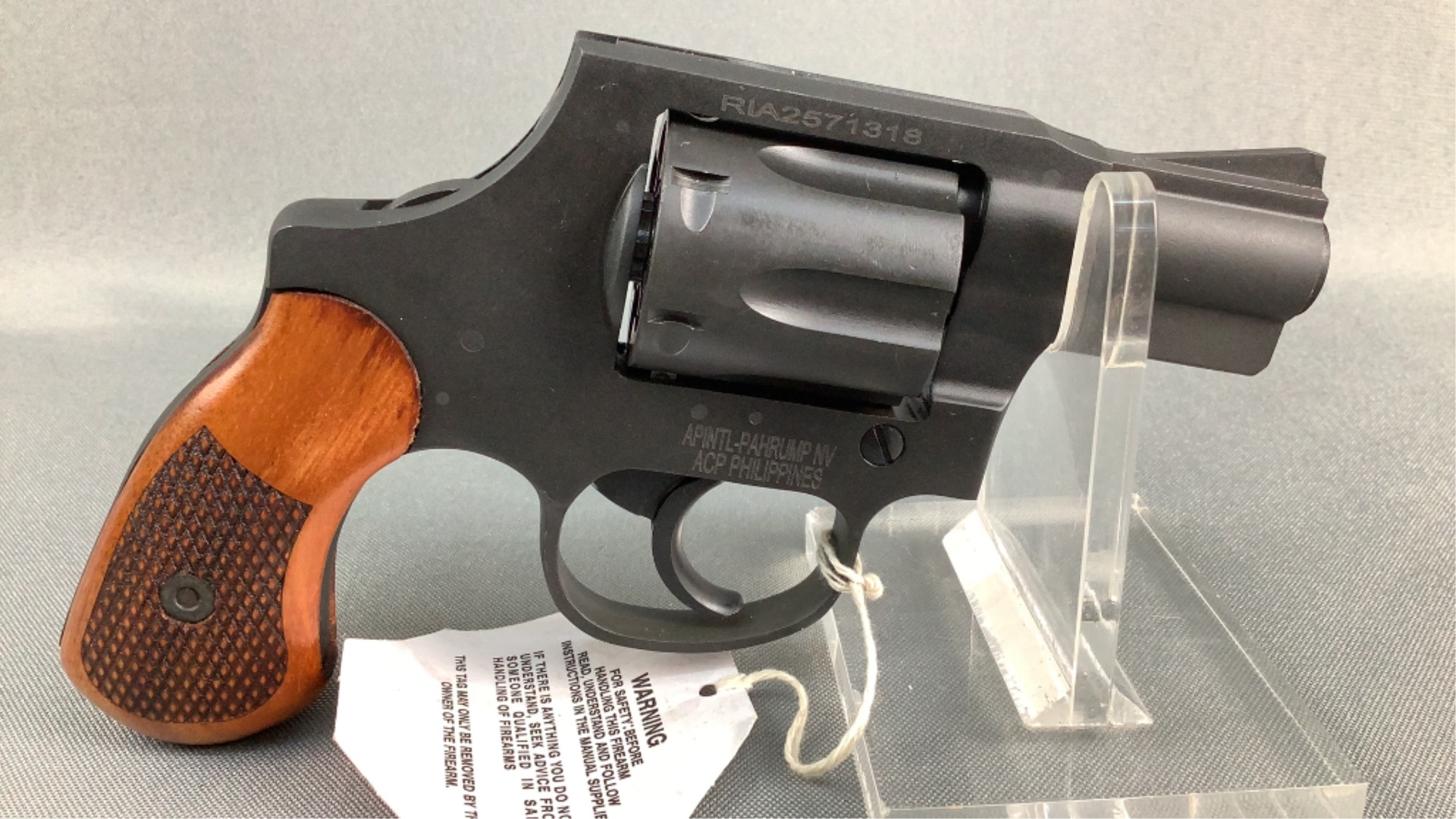 Rock Island Armory M206 Revolver .38 Special 2 Barrel 6 Rounds Fixed  Sights Wood Grips Black