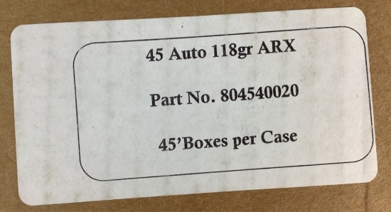 900 Rnds .45 ACP Inceptor ARX Ammo