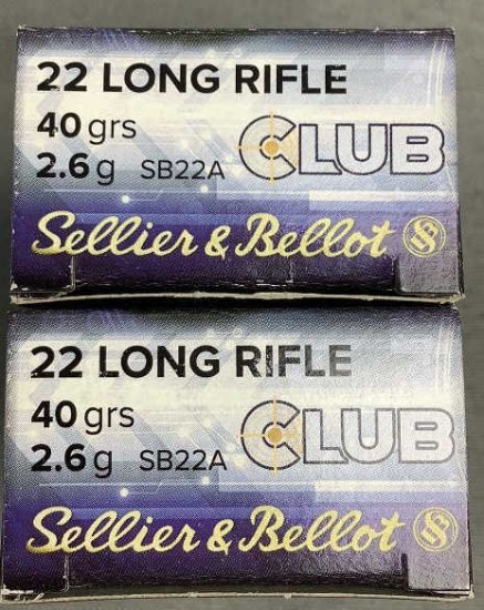 (2x)50 Rnds 22LR Sellier&Bellot Ammo