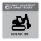 Heavy Equipment & Large Trucks - Lots 101-199