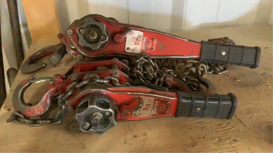 Coffing 3/4 &1-1/2 Ton Lever Ratchet Chain Hoist