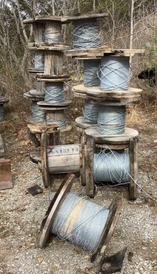 (18) Partial Spools of Braided Cable