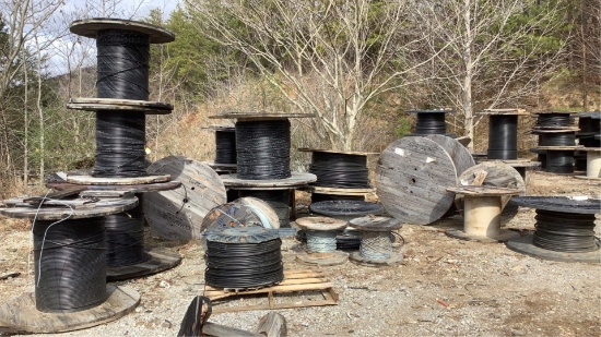 (20) Partial Spools of Optical Cable