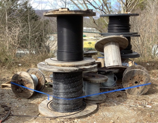 (18) Partial Spools of Assorted Cable