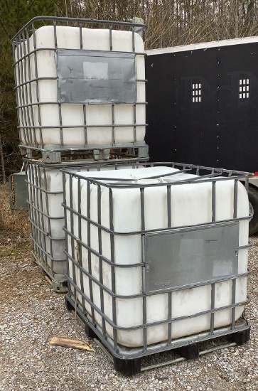 (3) 250 Gal Chemical Totes