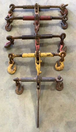 (5) Assorted Ratchet Load Binders