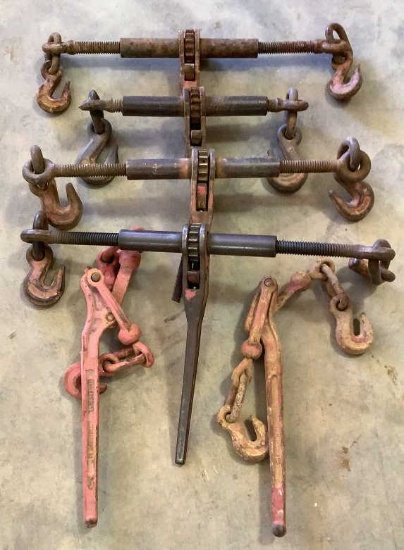 (6) Assorted Ratchet Load Binders