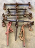 (6) Assorted Ratchet Load Binders