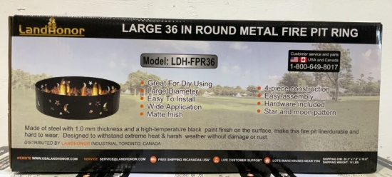 Land Honor 36" Metal Fire Pit Ring LDH-FPR36