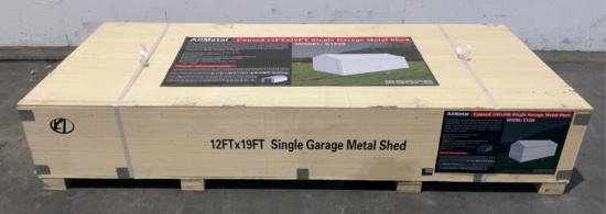 All Metal 12'x19' Single Garage Metal Shed K1220