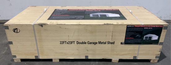 All Metal 22'x23' Double Garage Metal Shed K2119
