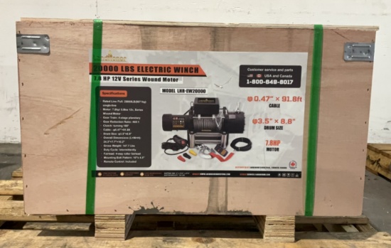 Land Honor 20,000Lb Electric Winch LHR-EW20000