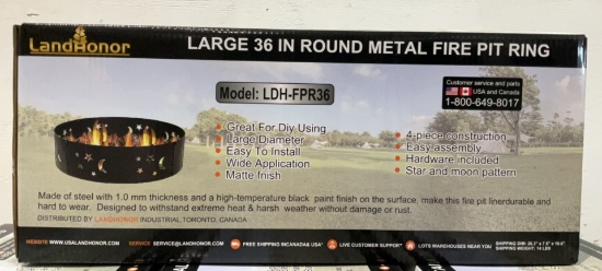Land Honor 36" Metal Fire Pit Ring LDH-FPR36
