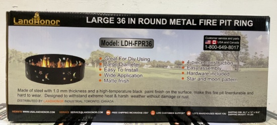 Land Honor 36" Metal Fire Pit Ring LDH-FPR36