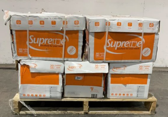 (5) Supreme Cases of 8.5"x11" Copy Paper