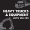 Heavy Equipment & Large Trucks - Lots 100-199