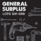 General Surplus - Lots 501-599